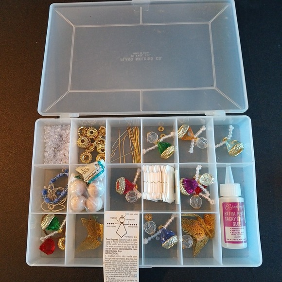 Lot Of‎ Beaded Angel Making Ornaments With Case, Craft, Jewelry Supplies - Picture 1 of 3